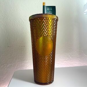 Starbucks Limited Edition 50th Anniversary Gold Studded Cold Cup Tumbler